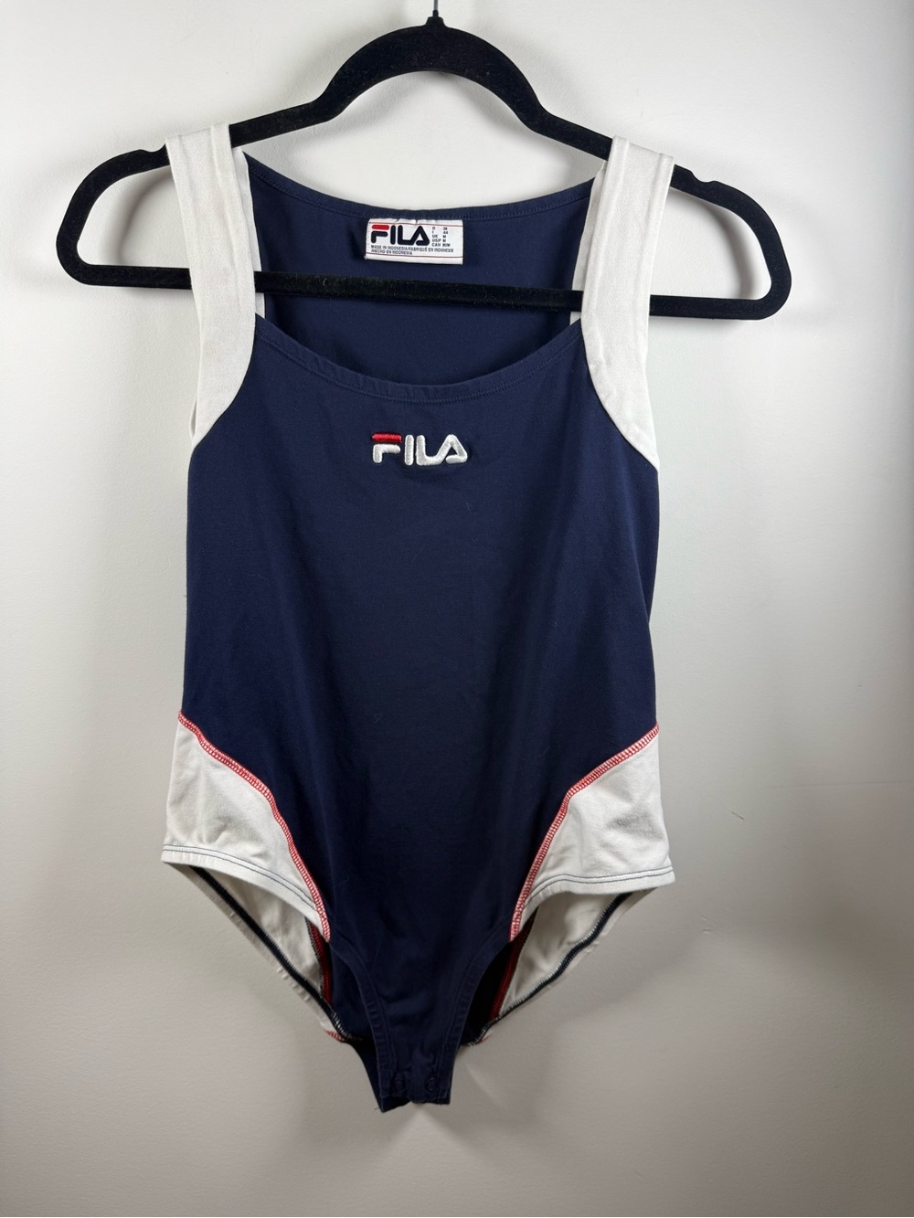 FILA | Y2K Colorblock Bodysuit Size M